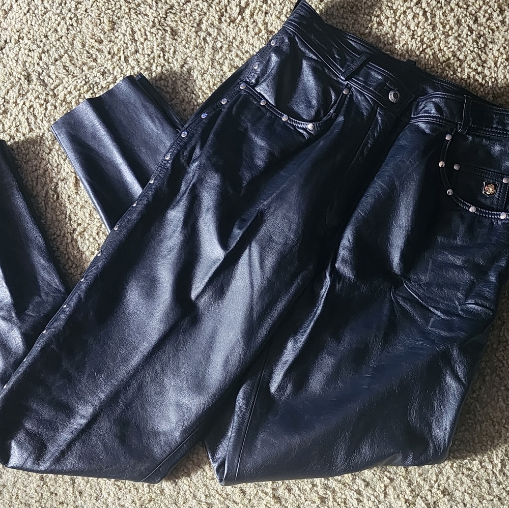 Women Leather Harley Davidson Pants